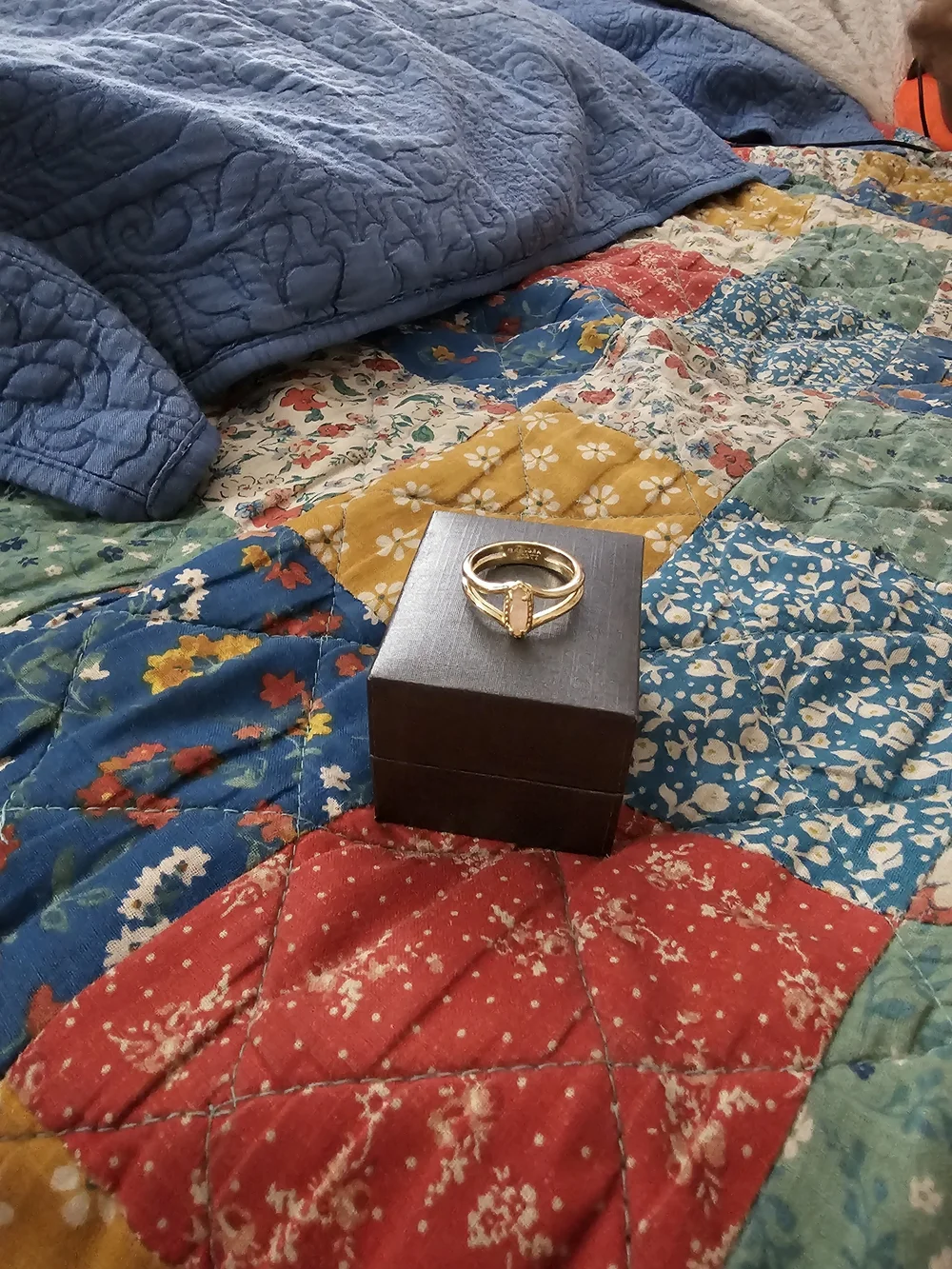 Gold Tone Pink Stone Ring - Women Jewelry